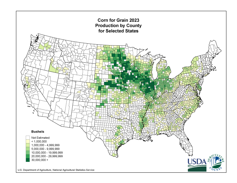 Corn Production Map